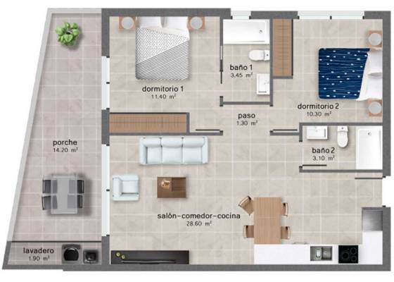New Build - Apartment - Santiago de la ribera